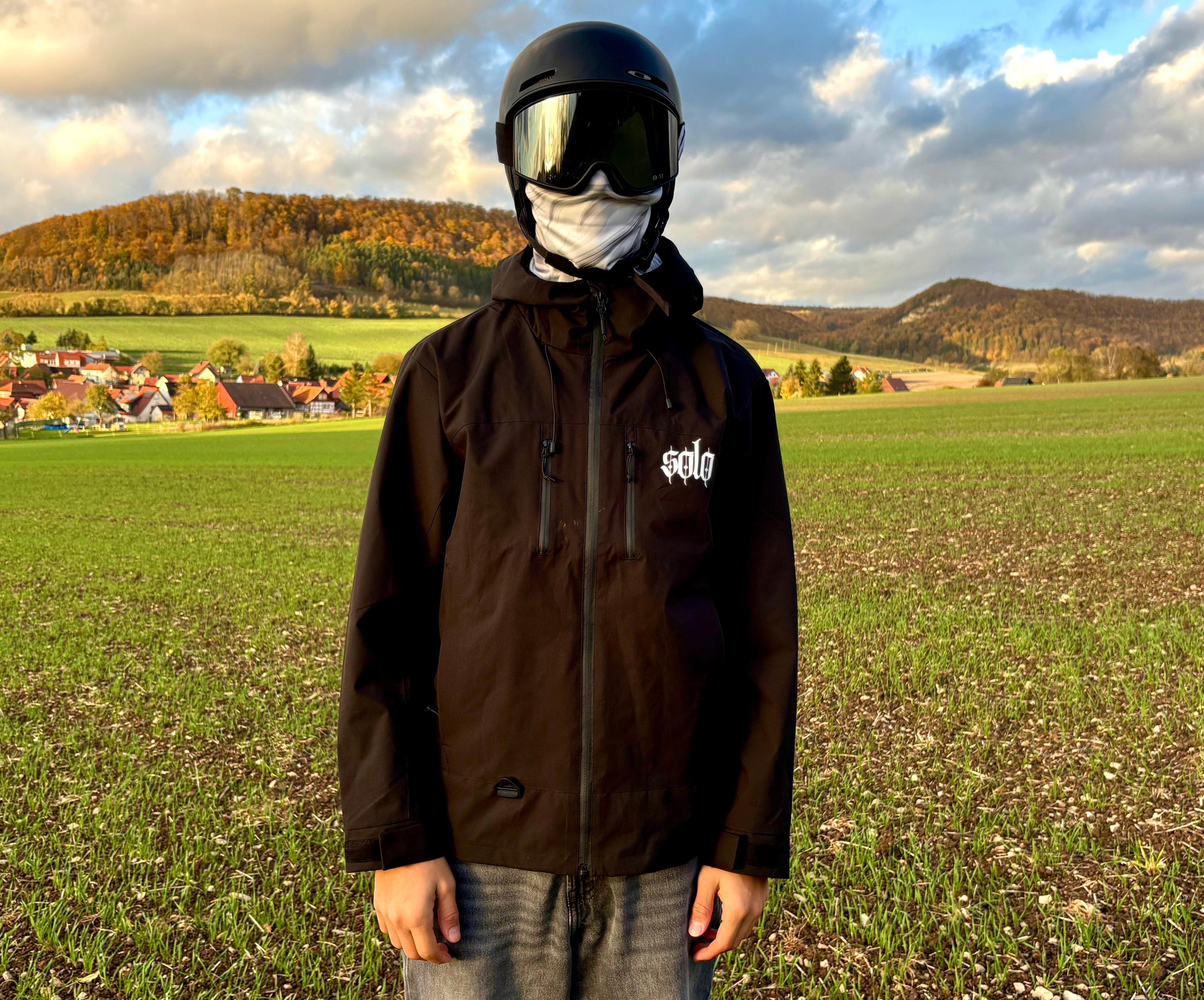 Unisex Black Solo Shell Jacket